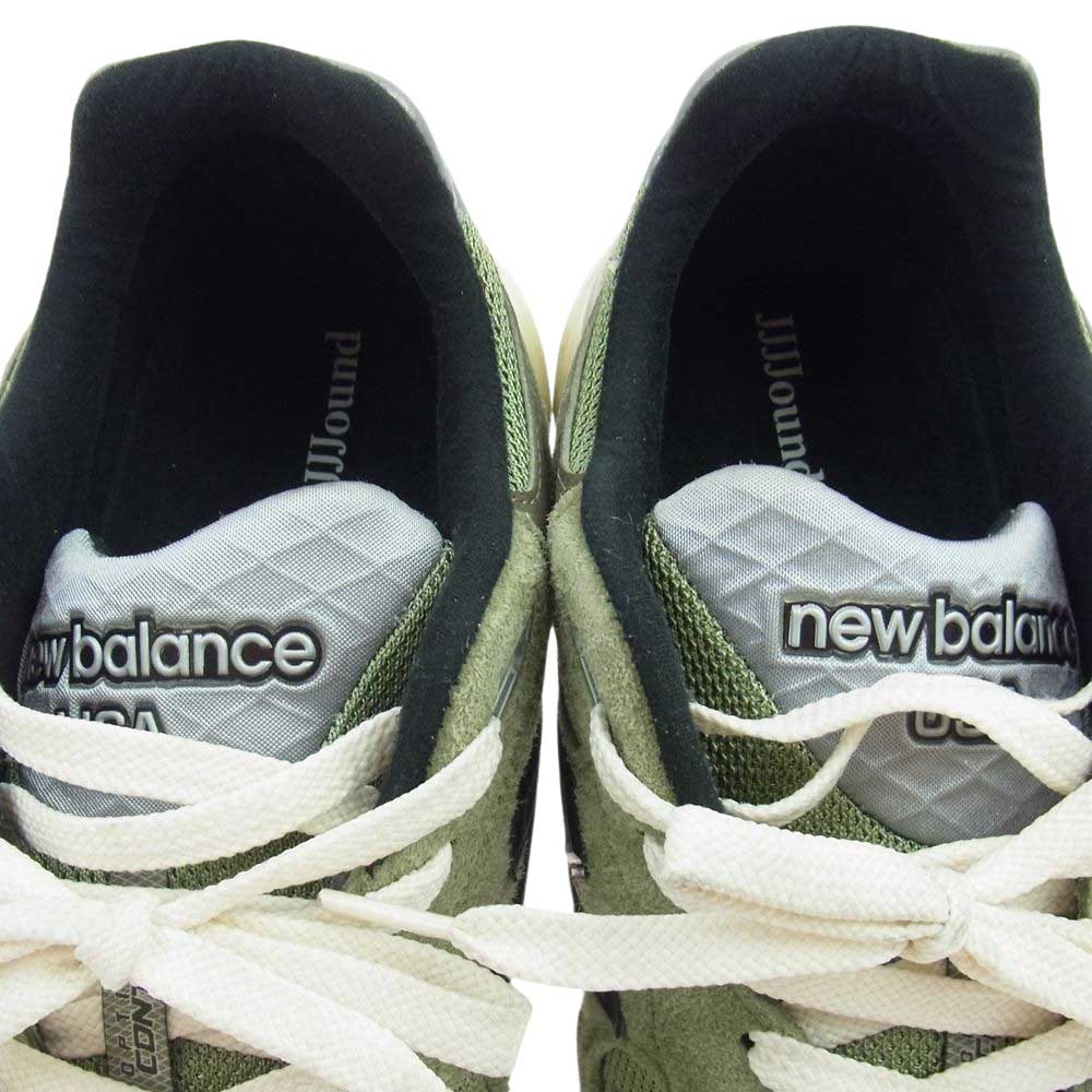 NEW BALANCE ニューバランス M990JD3 × JJJJound ジョウンド 990V3 スエード メッシュ スニーカー グリーン系 28cm【中古】