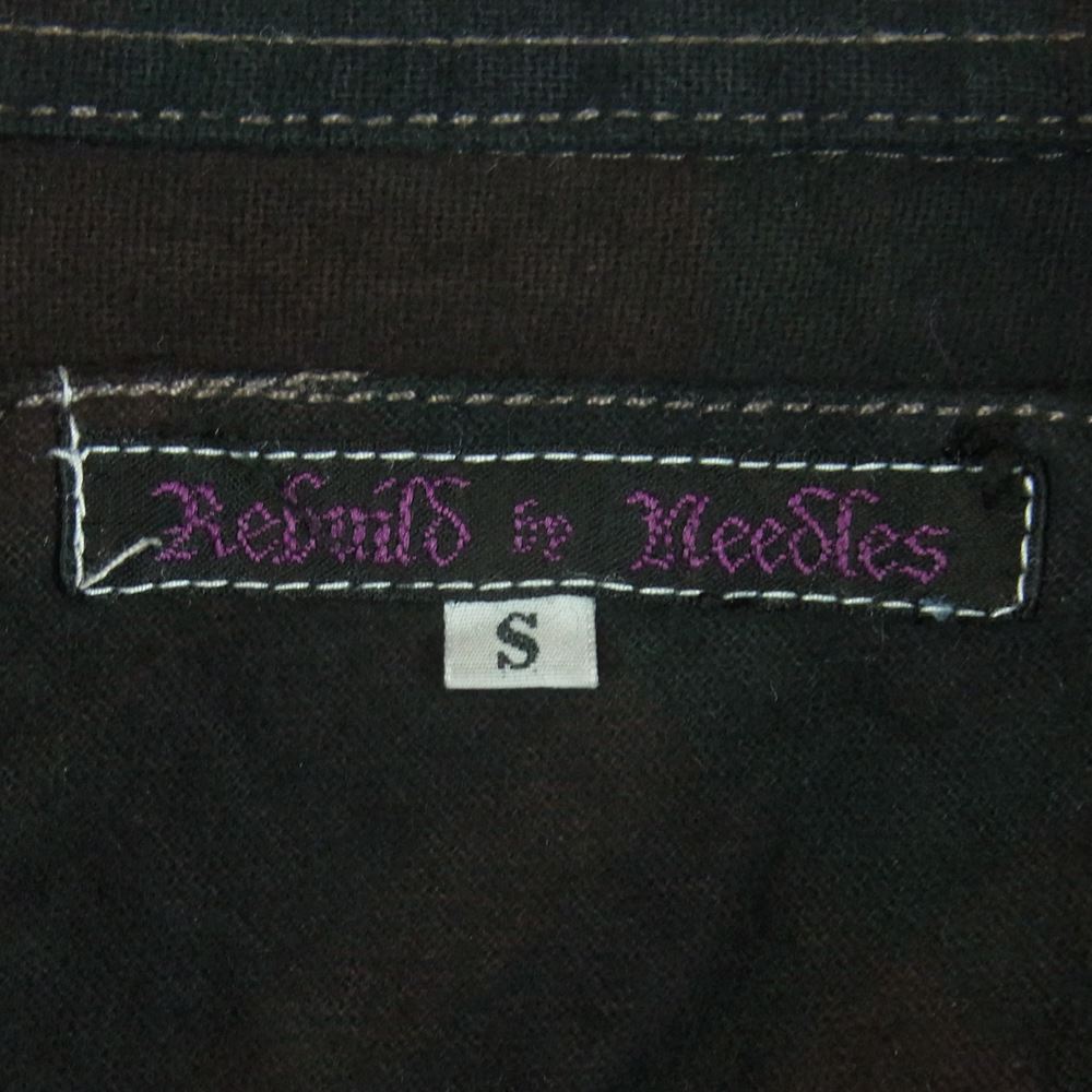 リビルドバイニードルズ 7 Cuts Flannel Shirt Inserted 4 Cluths セブン カット 再構築 フランネル 長袖 シャツ ブラック系 グレー系 ブラウン系 S【中古】