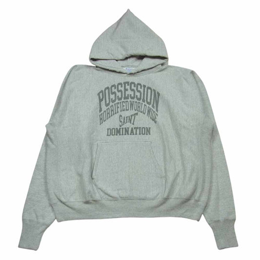 SAINT MICHAEL セントマイケル SM-A22-0000-024 HOODIE POSSESION プルオーバー フーディー パーカー グレー系 XL【中古】