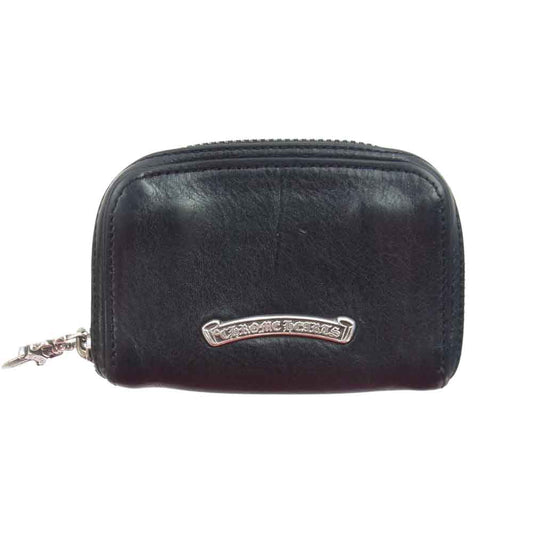 CHROME HEARTS クロムハーツ（原本無） COIN CASE コインケース ダガー ラウンドジップ レザー 財布 ブラック系【中古】