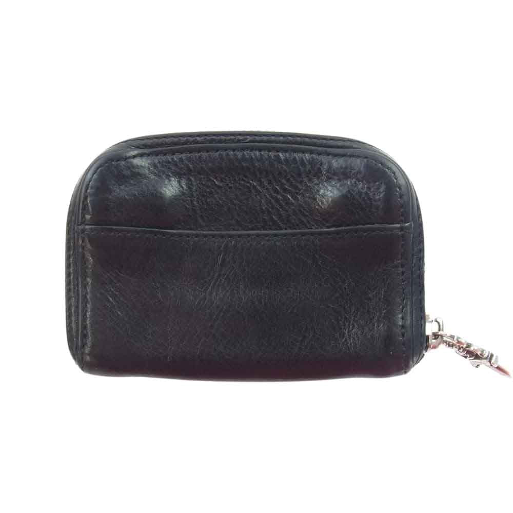 CHROME HEARTS クロムハーツ（原本無） COIN CASE コインケース ダガー ラウンドジップ レザー 財布 ブラック系【中古】