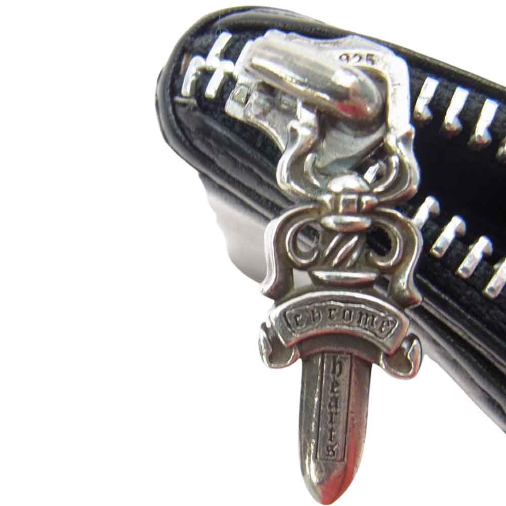 CHROME HEARTS クロムハーツ（原本無） COIN CASE コインケース ダガー ラウンドジップ レザー 財布 ブラック系【中古】