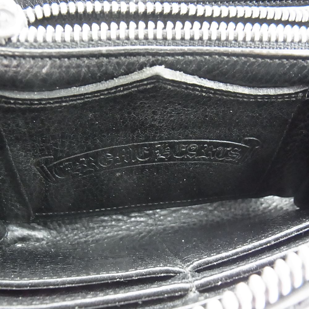 CHROME HEARTS クロムハーツ（原本無） REC F ZIP セメタリー キルティング ラウンドジップ ウォレット ブラック系【中古】