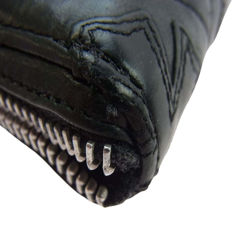 CHROME HEARTS クロムハーツ（原本無） REC F ZIP セメタリー キルティング ラウンドジップ ウォレット ブラック系【中古】