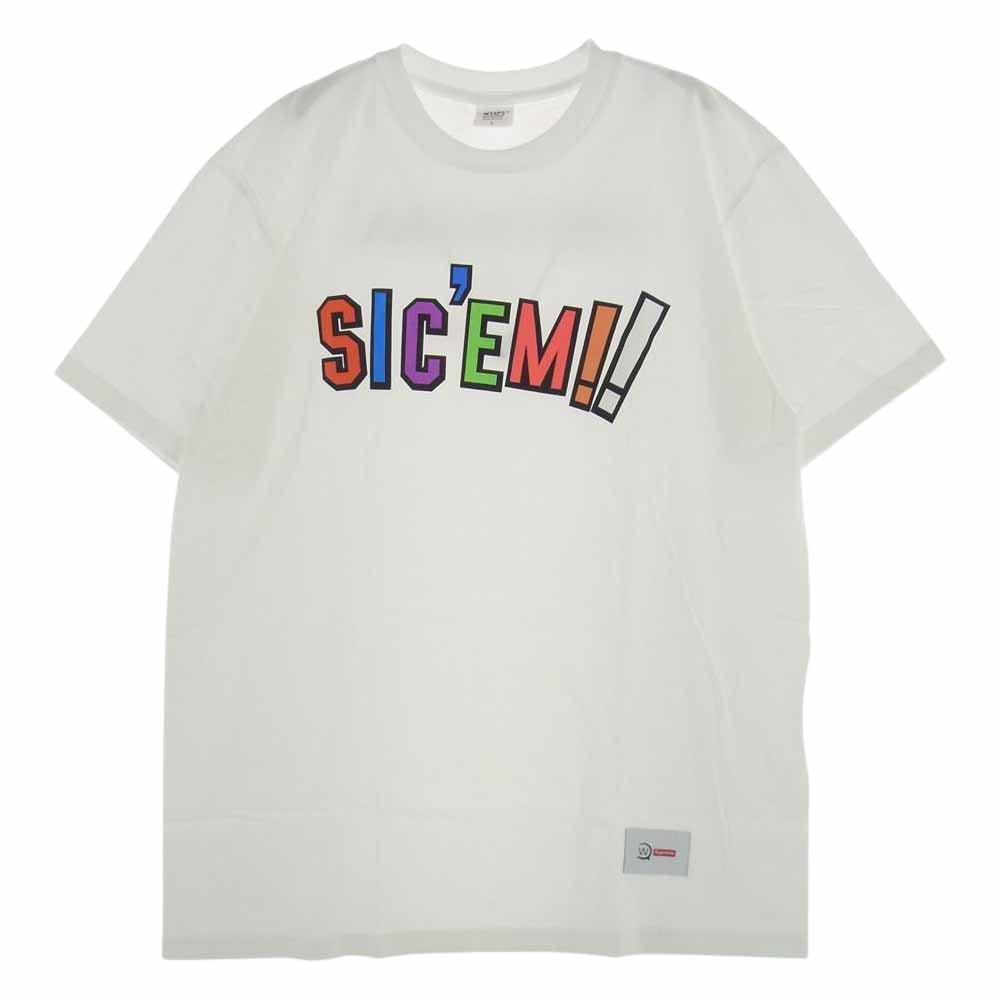 Supreme シュプリーム × WTAPS ダブルタップス 21AW Sic'em! Tee シリエム プリント Tシャツ ホワイト系 L【新古品】【未使用】【中古】