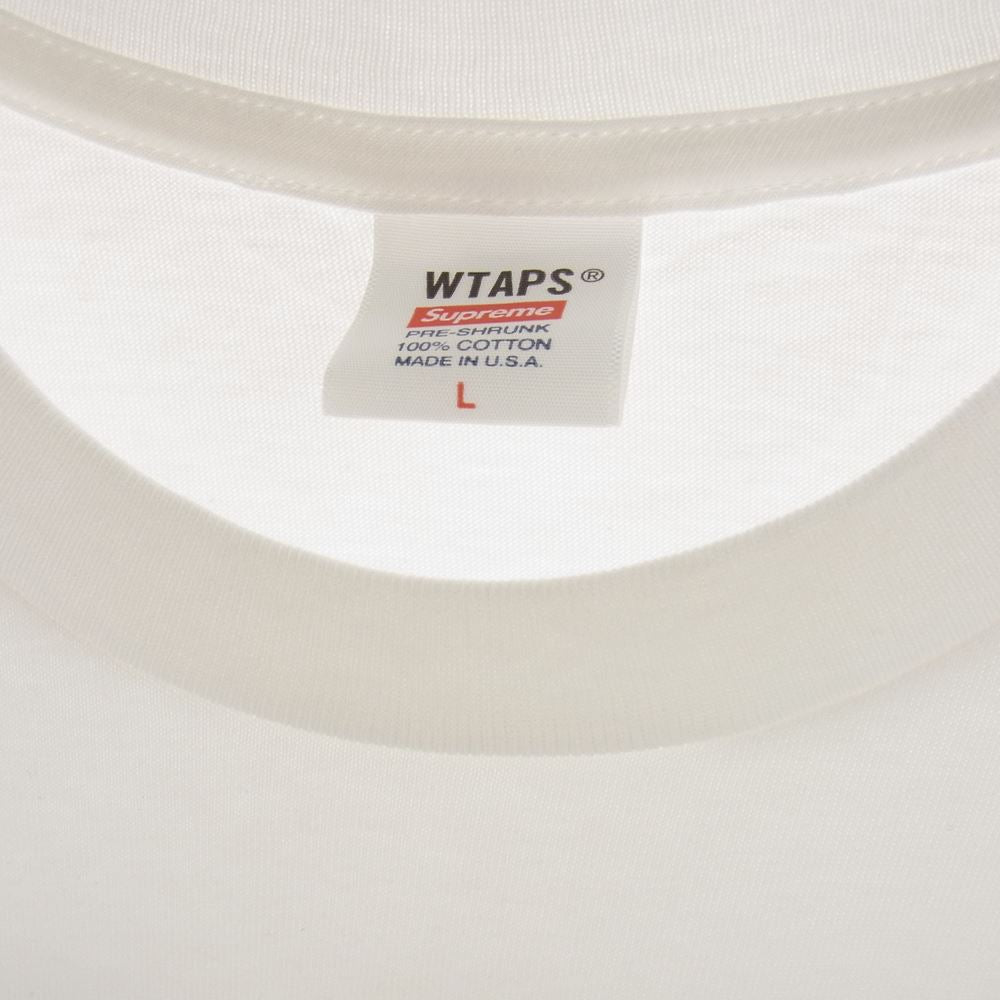 Supreme シュプリーム × WTAPS ダブルタップス 21AW Sic'em! Tee シリエム プリント Tシャツ ホワイト系 L【新古品】【未使用】【中古】