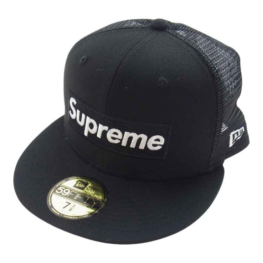 Supreme シュプリーム 22SS box logo mesh back new era ボックスロゴ メッシュ ニューエラ キャップ ブラック系 58.7cm【新古品】【未使用】【中古】