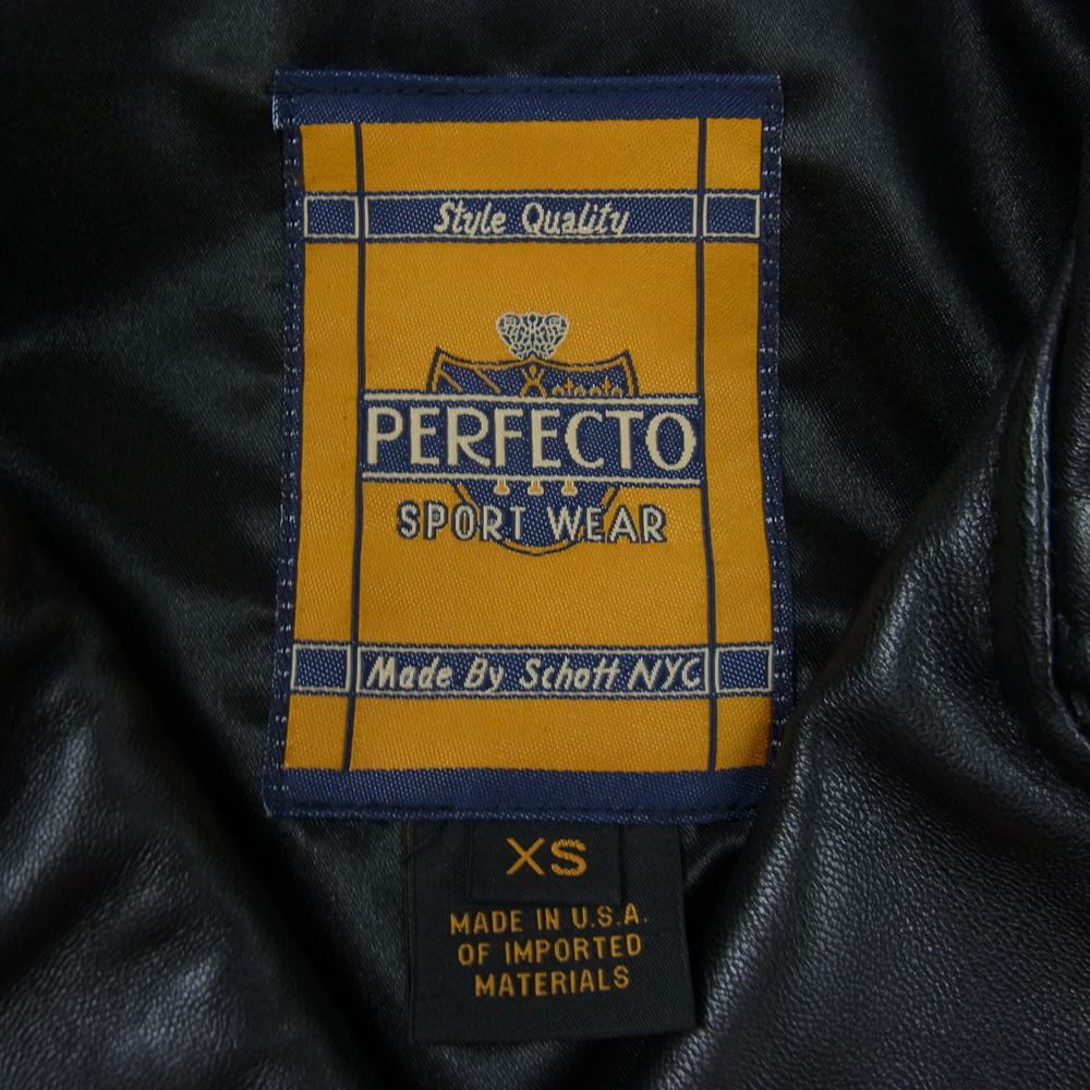 schott ショット 7197 218W Womens LAMB ONESTAR ラム ワンスター ダブルライダース ジャケット ブラック系 XS【中古】