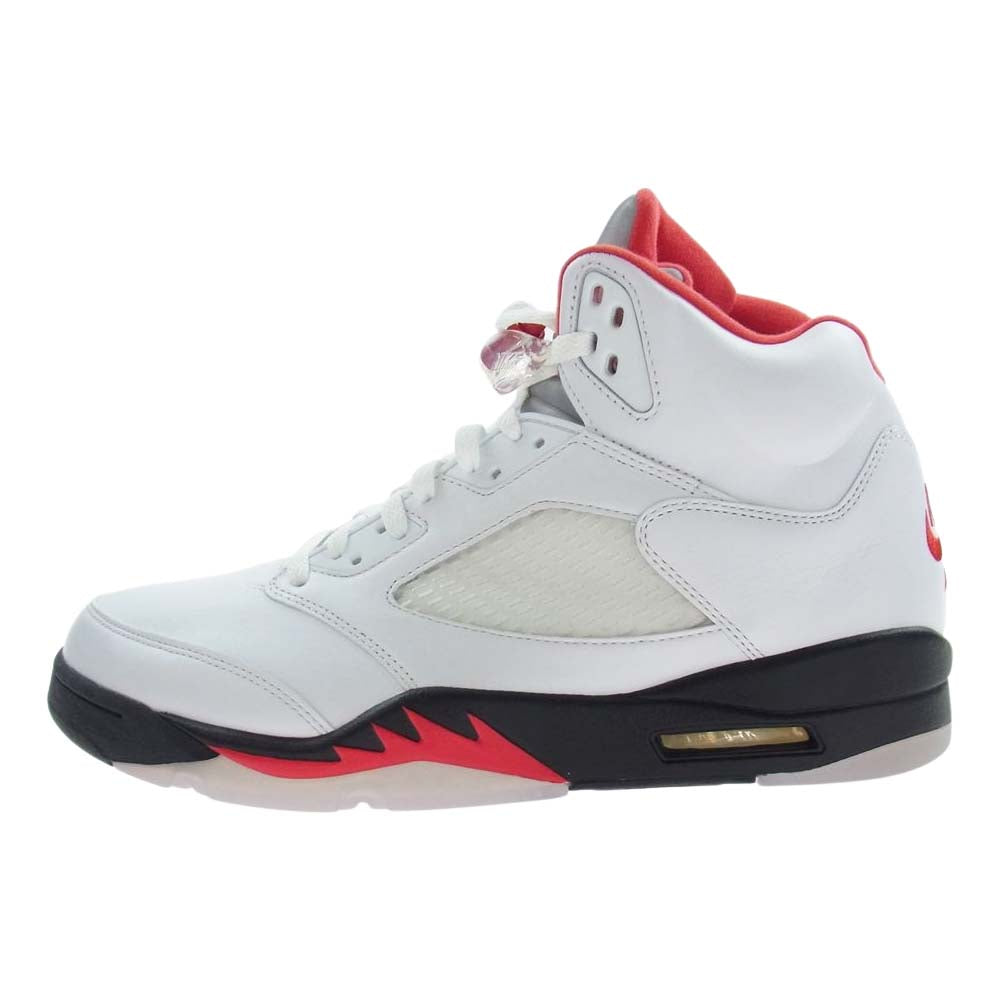 NIKE AIR JORDAN ナイキ ジョーダン DA1911-102 Air Jordan 5 Retro Fire Red エアジョーダン レトロ ファイアレッド スニーカー ホワイト系 ブラック系 レッド系 30.5cm【新古品】【未使用】【中古】