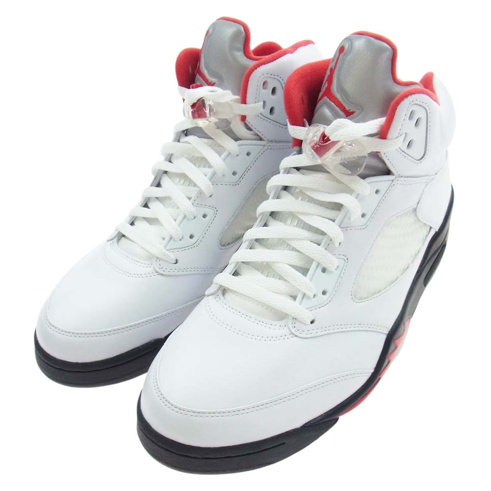NIKE AIR JORDAN ナイキ ジョーダン DA1911-102 Air Jordan 5 Retro Fire Red エアジョーダン レトロ ファイアレッド スニーカー ホワイト系 ブラック系 レッド系 30.5cm【新古品】【未使用】【中古】