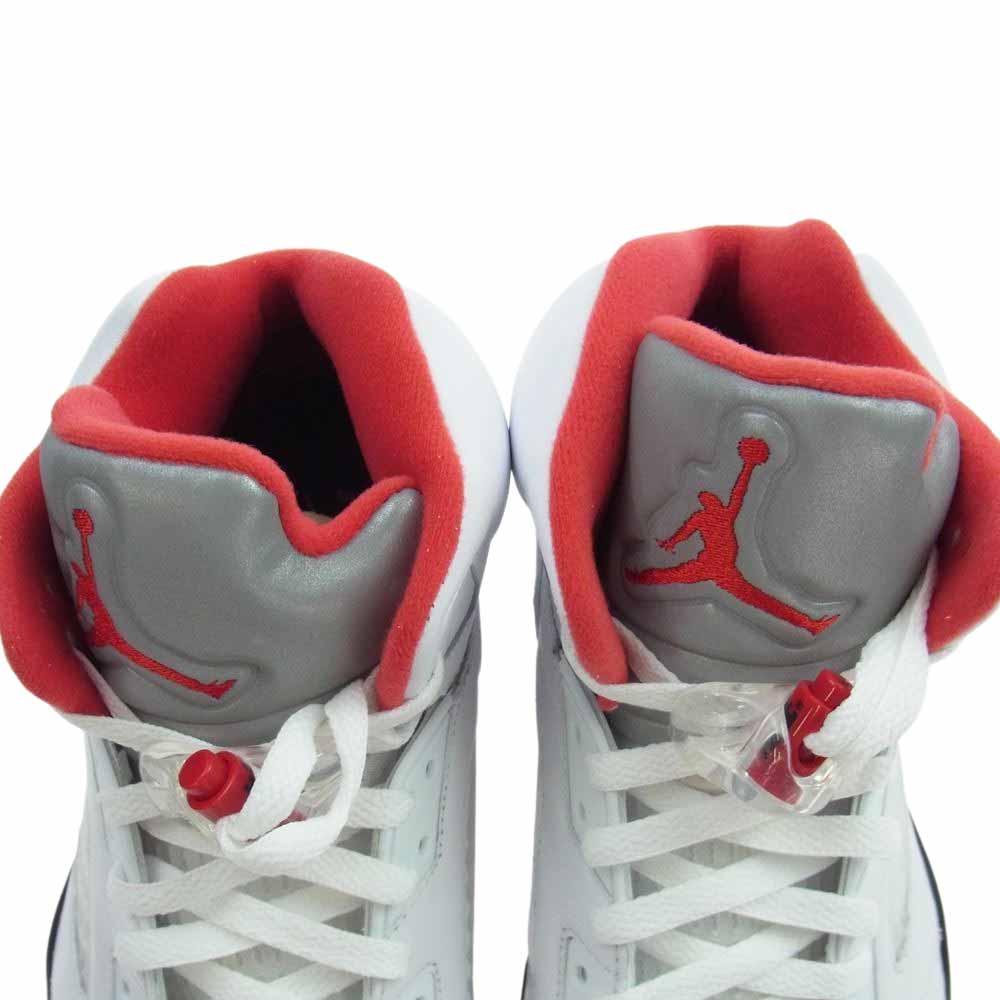 NIKE AIR JORDAN ナイキ ジョーダン DA1911-102 Air Jordan 5 Retro Fire Red エアジョーダン レトロ ファイアレッド スニーカー ホワイト系 ブラック系 レッド系 30.5cm【新古品】【未使用】【中古】