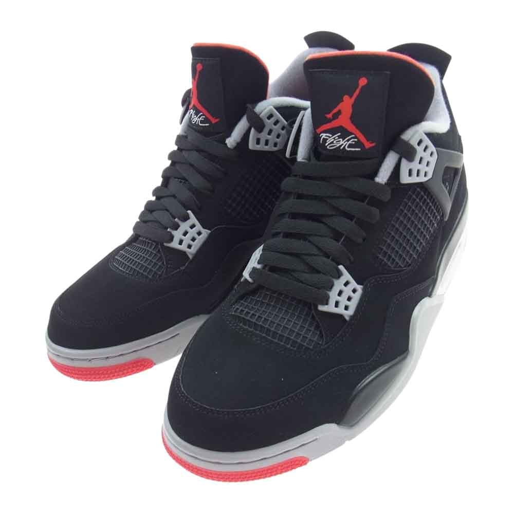NIKE AIR JORDAN ナイキ ジョーダン 308497-060 Air Jordan 4 Bred エアジョーダン ブレッド スニーカー ブラック系 グレー系 レッド系 30.5cm【新古品】【未使用】【中古】