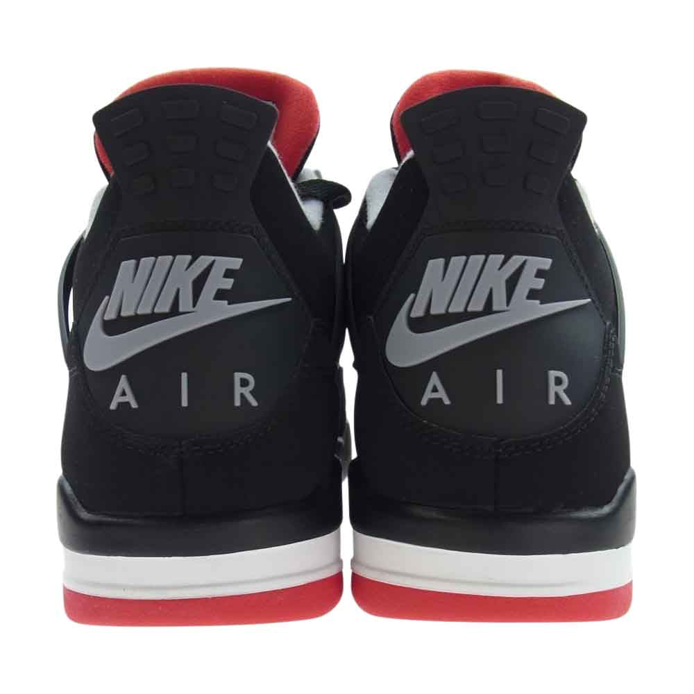 NIKE AIR JORDAN ナイキ ジョーダン 308497-060 Air Jordan 4 Bred エアジョーダン ブレッド スニーカー ブラック系 グレー系 レッド系 30.5cm【新古品】【未使用】【中古】