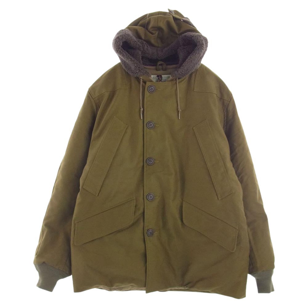 トロフィークロージング B-9 TR.mfg.Coat ミリタリー ダウン コート ジャケット カーキ系 42/XL【美品】【中古】