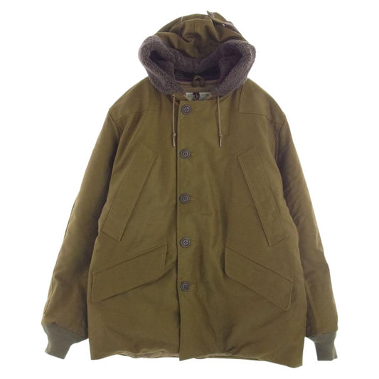 トロフィークロージング B-9 TR.mfg.Coat ミリタリー ダウン コート ジャケット カーキ系 42/XL【美品】【中古】