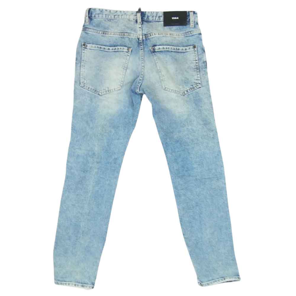 DSQUARED2 ディースクエアード S74LB0747 S30663 Skater Jean スケーター クラッシュ ダメージ加工 デニムパンツ インディゴブルー系 46【中古】