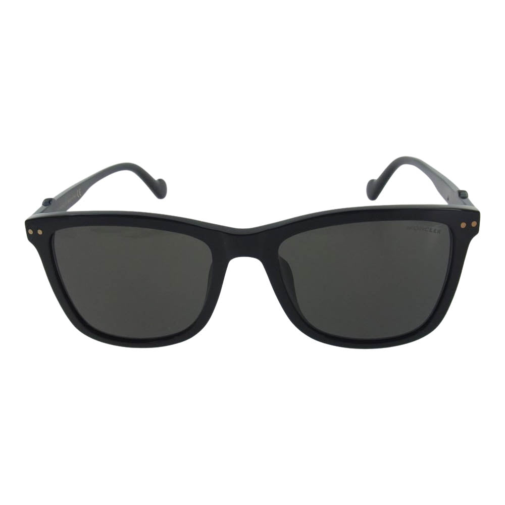 MONCLER モンクレール ML 0107-k 01A 56 19 145 3 ロゴ サングラス ブラック ブラック系【中古】