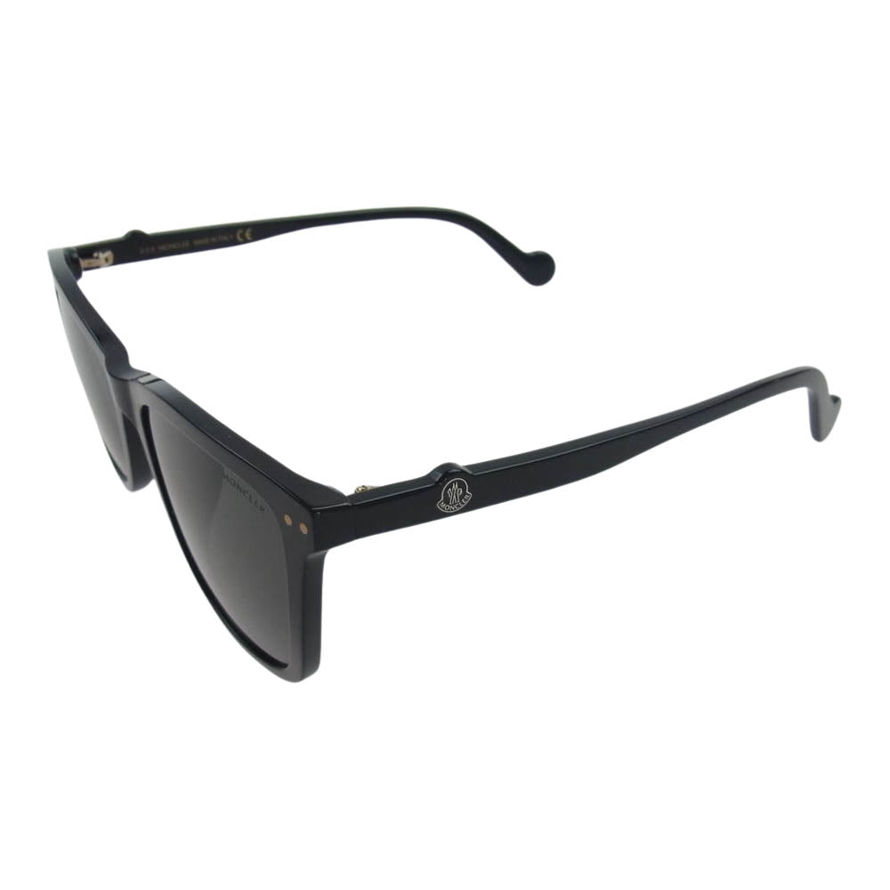 MONCLER モンクレール ML 0107-k 01A 56 19 145 3 ロゴ サングラス ブラック ブラック系【中古】