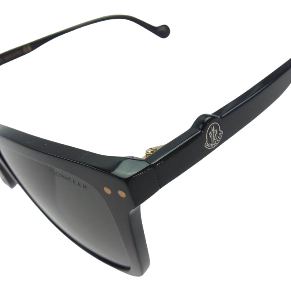 MONCLER モンクレール ML 0107-k 01A 56 19 145 3 ロゴ サングラス ブラック ブラック系【中古】