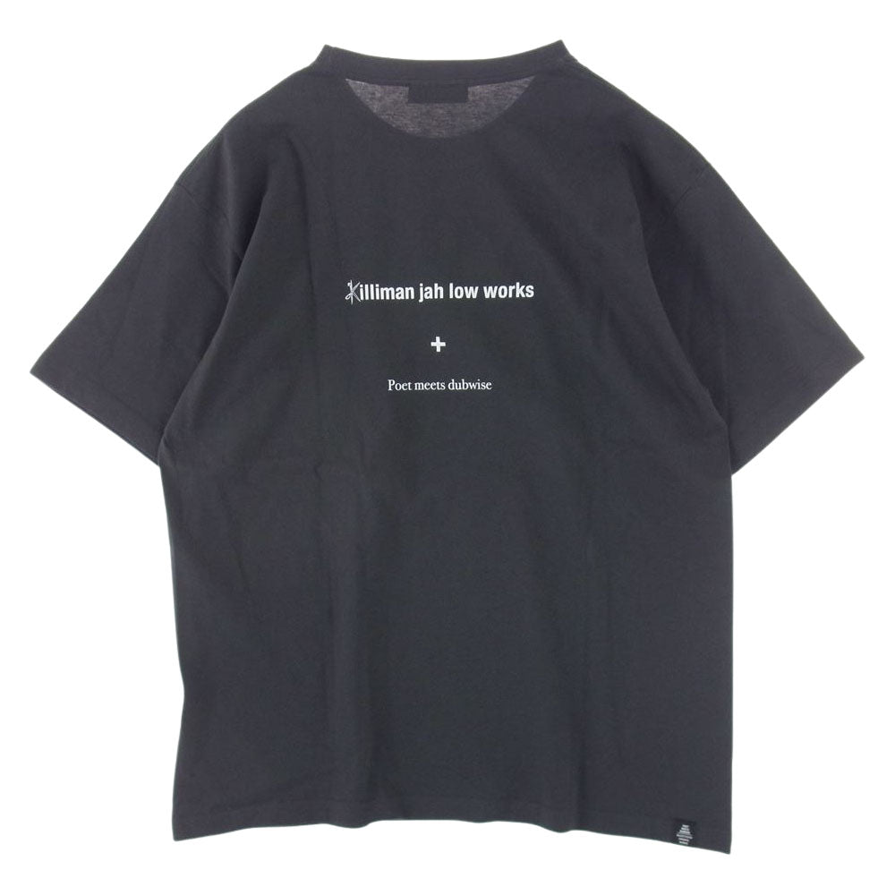 ポエトミーツダブワイズ KILLIMAN JAH LOW WORKS COLLAGE 1 インクジェットプリント 半袖 Ｔシャツ ダークグレー系 XL【美品】【中古】