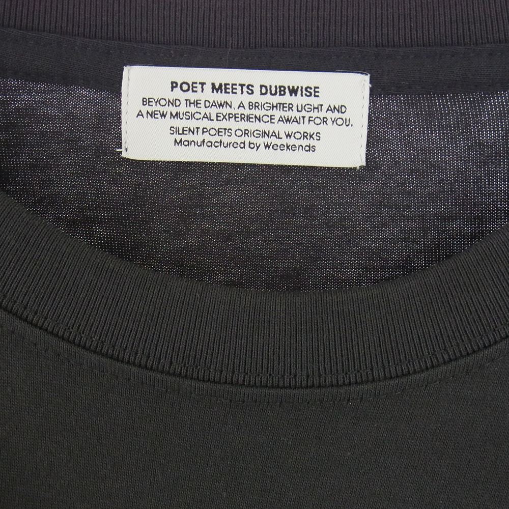 ポエトミーツダブワイズ KILLIMAN JAH LOW WORKS COLLAGE 1 インクジェットプリント 半袖 Ｔシャツ ダークグレー系 XL【美品】【中古】