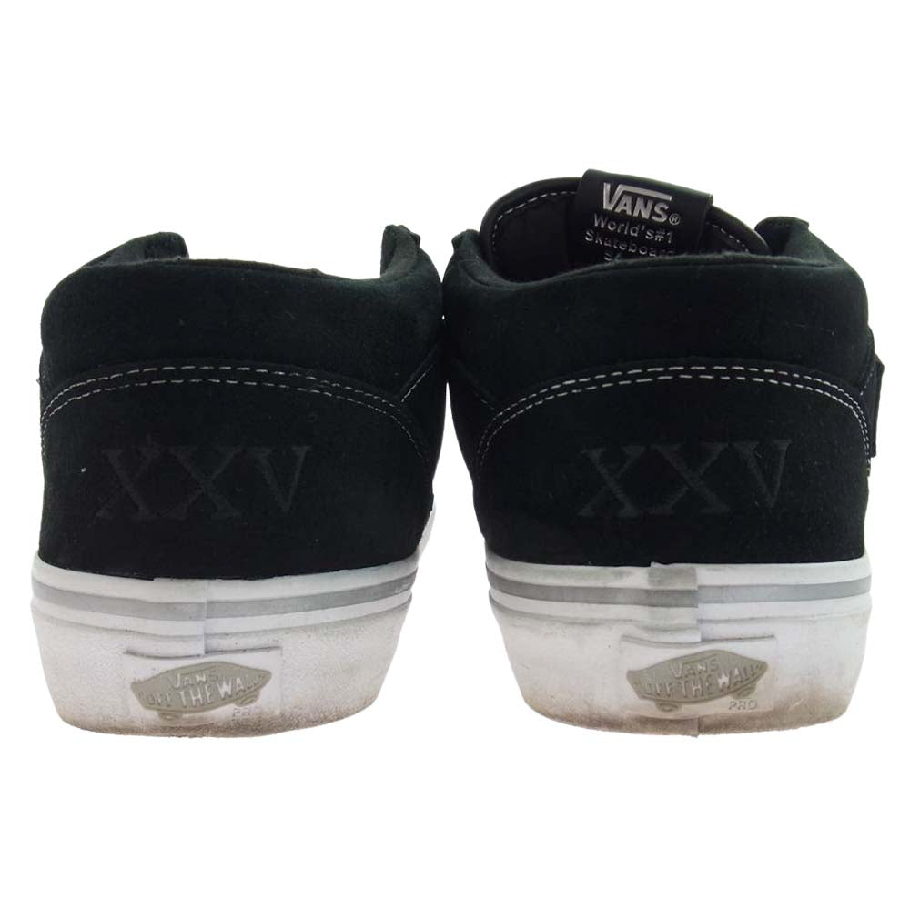 VANS バンズ VN0A38CPPHC HALF CAB PRO 25TH USA企画 ハーフキャブ 25周年 アニバーサリーモデル PRO SKATE プロスケートライン スニーカー ブラック系 28.5cm【中古】