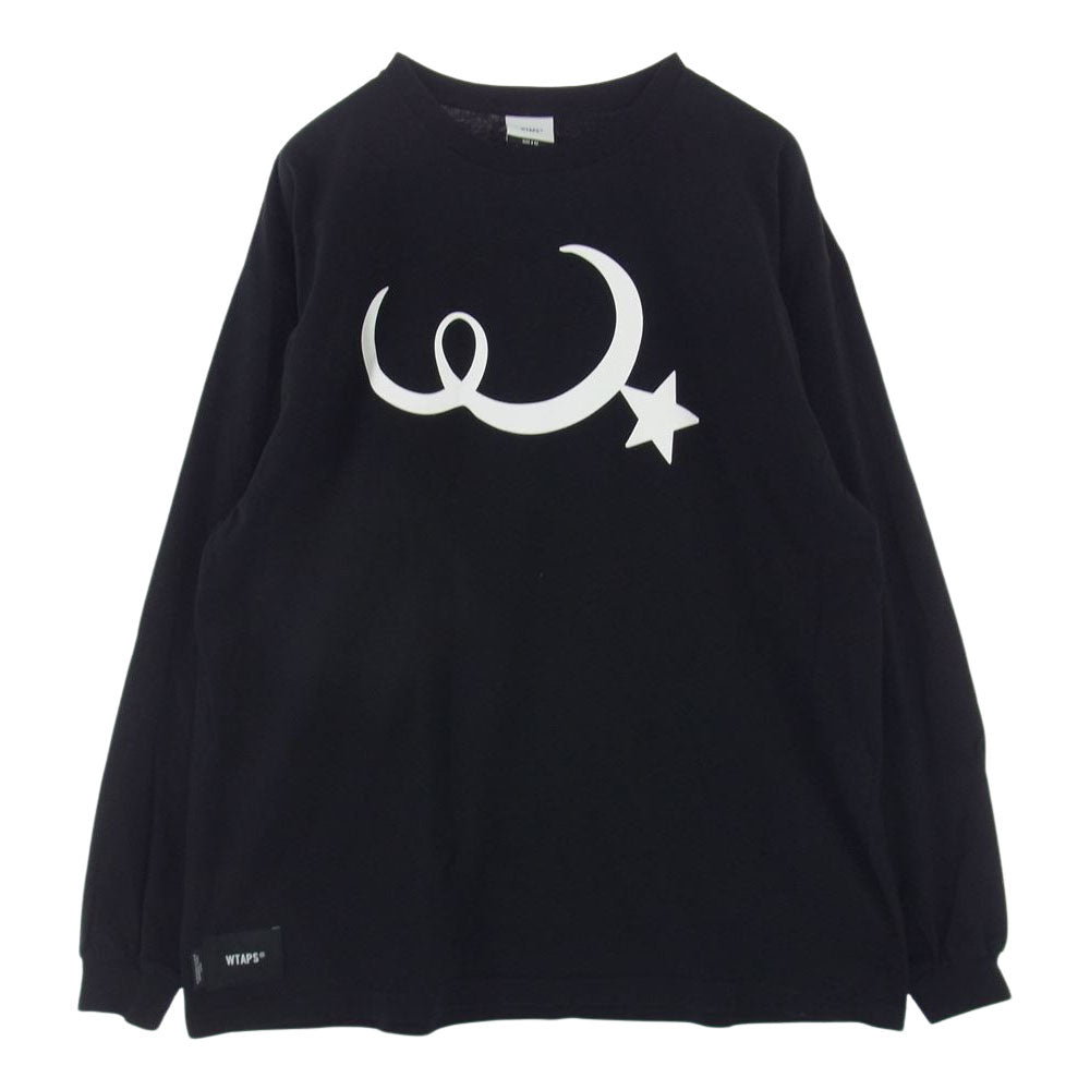 WTAPS ダブルタップス MOON ＆ STAR COTTON L/S TEE ロンT ロング スリーブ カットソー ブラック系 02【中古】