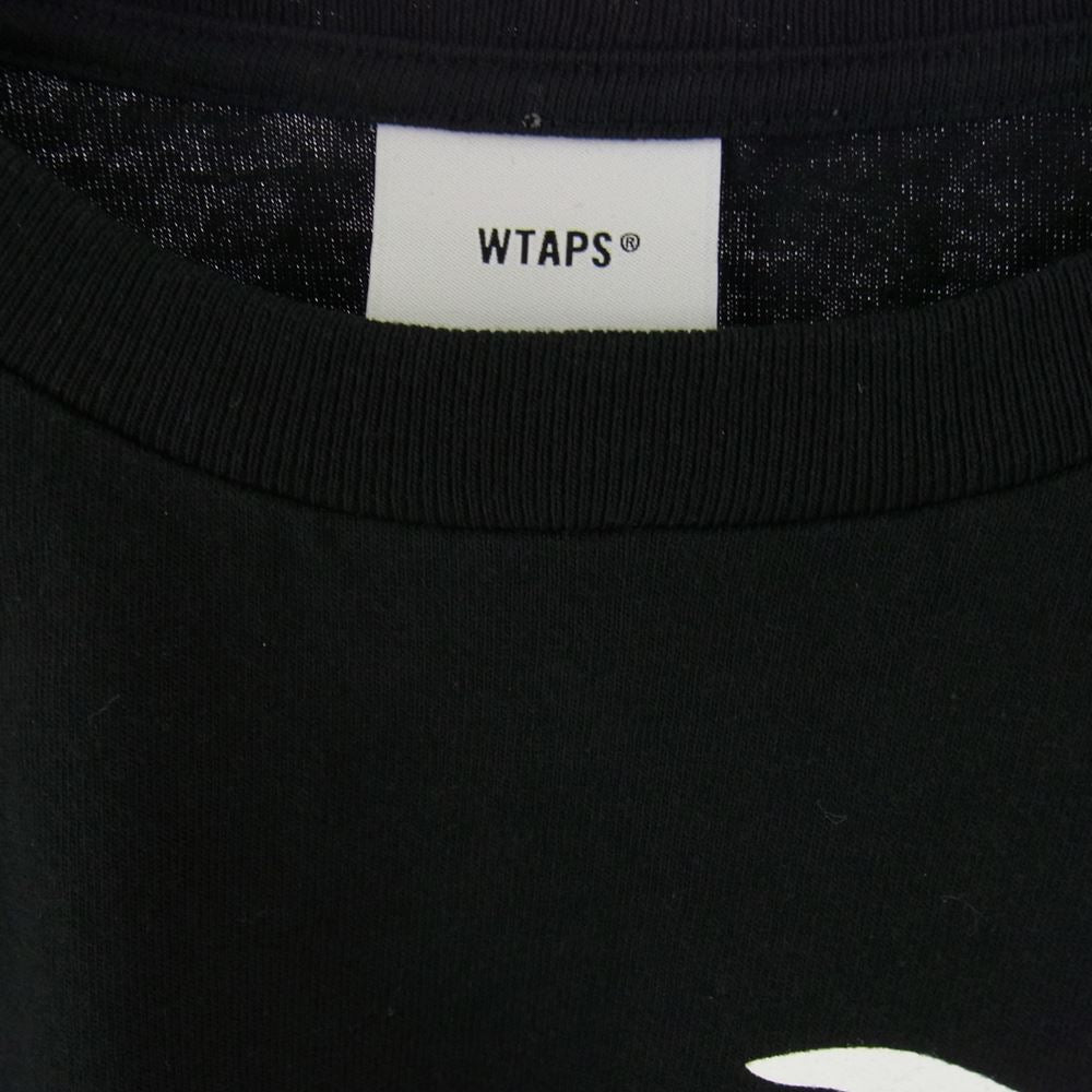 WTAPS ダブルタップス MOON ＆ STAR COTTON L/S TEE ロンT ロング スリーブ カットソー ブラック系 02【中古】