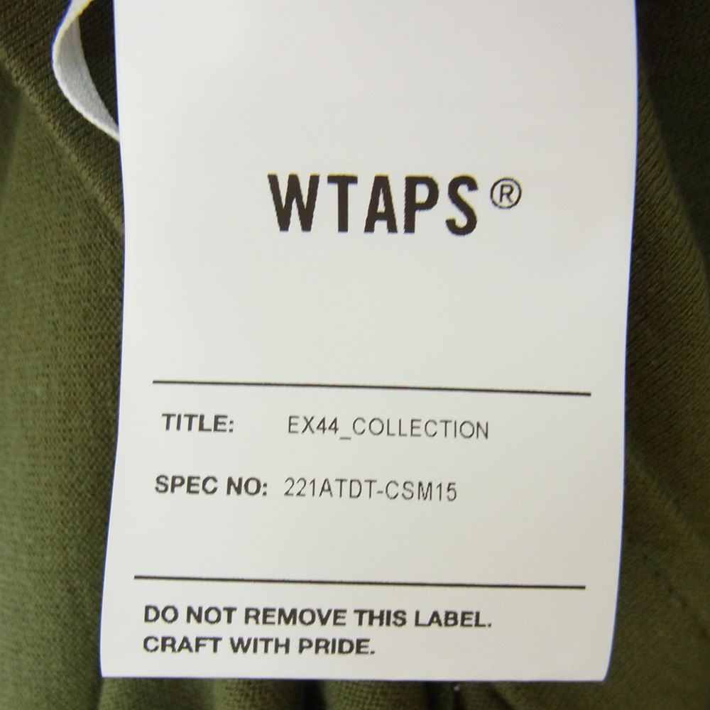 WTAPS ダブルタップス 22SS  221ATDT-CSM15 CROSS SS TEE COTTON クロスプリント 半袖 Tシャツ グリーン系 03【中古】