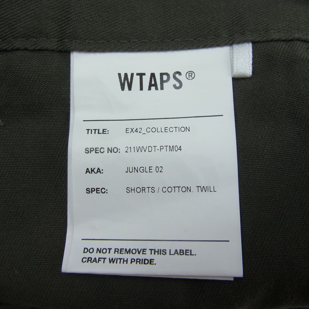 WTAPS ダブルタップス 21SS 211WVDT-PTM04 JUNGLE 02 / SHORTS ジャングル カーゴ ショーツ ショート パンツ グリーン系 03【中古】