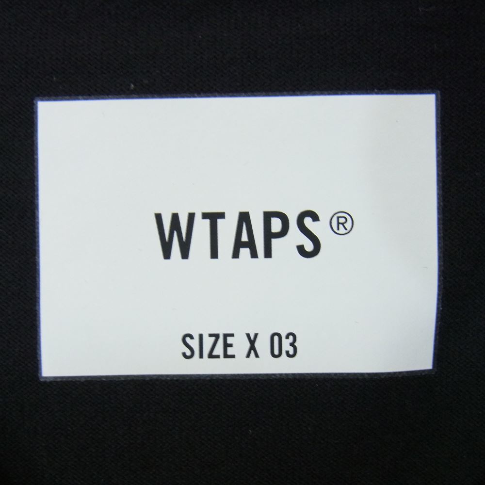 WTAPS ダブルタップス 21SS 211ATDT-CSM17 INSECT02 LS COPO ポケット ロゴ ロンT ロング スリーブ Tシャツ カットソー ブラック系 03【中古】