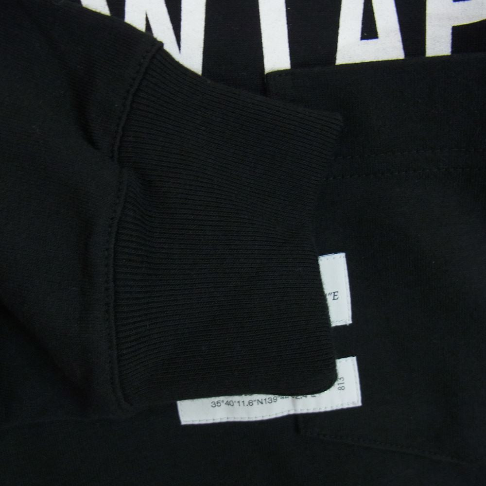 WTAPS ダブルタップス 21SS 211ATDT-CSM17 INSECT02 LS COPO ポケット ロゴ ロンT ロング スリーブ Tシャツ カットソー ブラック系 03【中古】