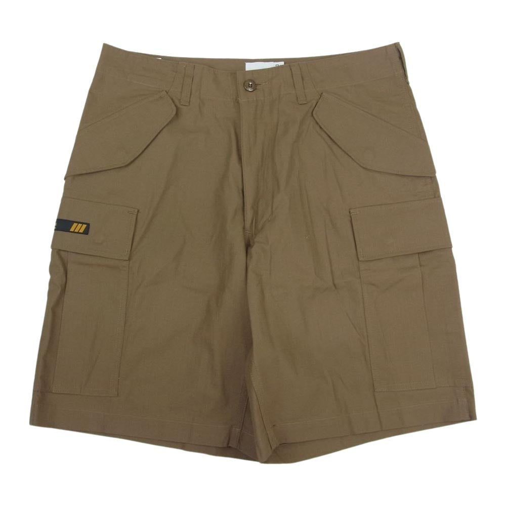 WTAPS ダブルタップス 21SS, 211BRDT-PTM05 CARGO / SHORTS / COTTON RIPSTOP カーゴ ショーツ ショート パンツ ブラウン系 03【極上美品】【中古】
