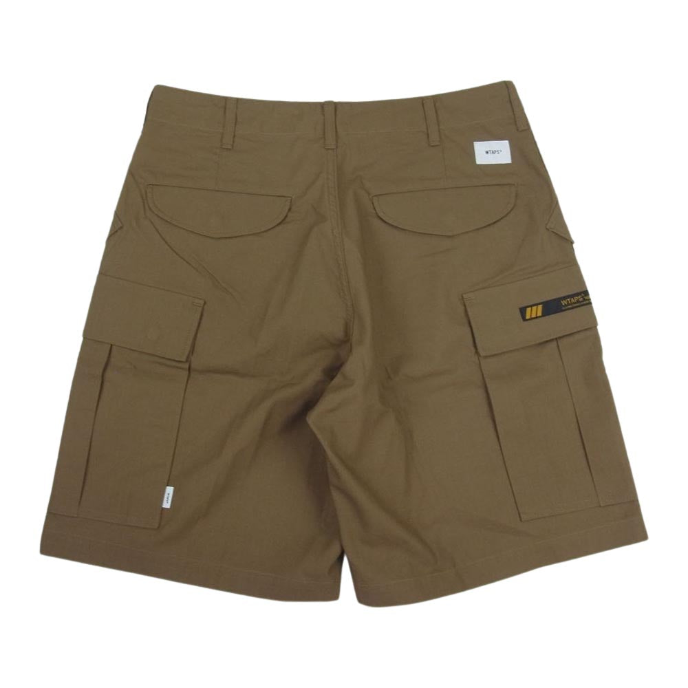 WTAPS ダブルタップス 21SS, 211BRDT-PTM05 CARGO / SHORTS / COTTON RIPSTOP カーゴ ショーツ ショート パンツ ブラウン系 03【極上美品】【中古】