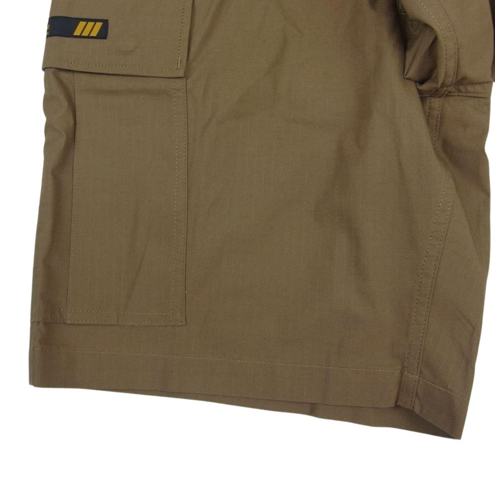 WTAPS ダブルタップス 21SS, 211BRDT-PTM05 CARGO / SHORTS / COTTON RIPSTOP カーゴ ショーツ ショート パンツ ブラウン系 03【極上美品】【中古】