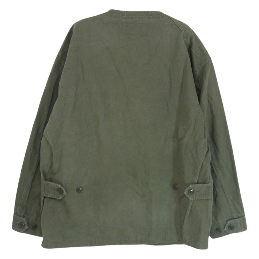WTAPS ダブルタップス 19AW  192WVDT-SHM02 SCOUT LS SHIRT スカウト ノーカラー シャツ 長袖 シャツ ジャケット カーキ系 01【中古】