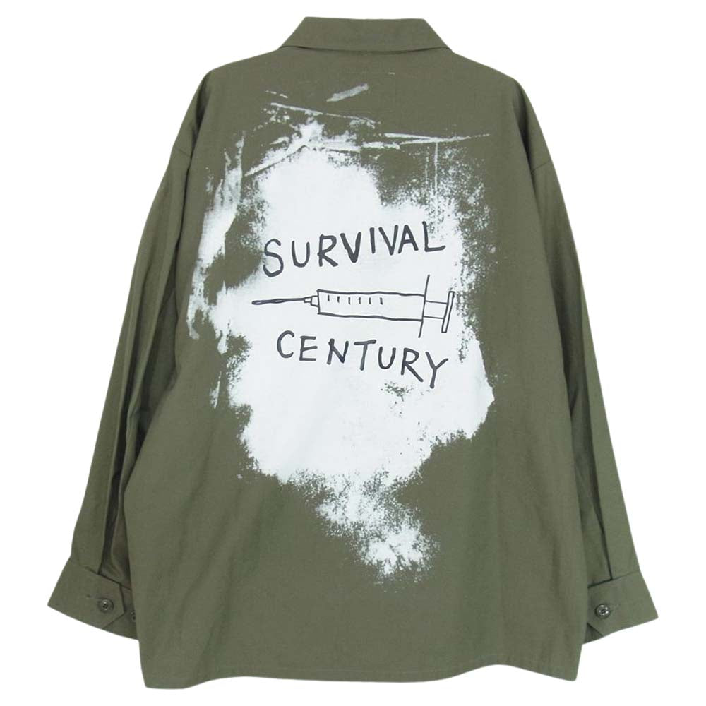 WTAPS ダブルタップス 21SS 211WVDT-SHM03 JUNGLE 02 ジャングル ミリタリー 長袖 シャツ ジャケット カーキ系 02【中古】