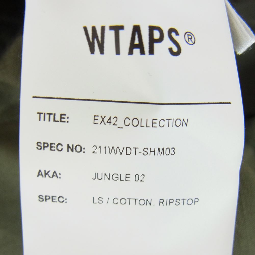 WTAPS ダブルタップス 21SS 211WVDT-SHM03 JUNGLE 02 ジャングル ミリタリー 長袖 シャツ ジャケット カーキ系 02【中古】