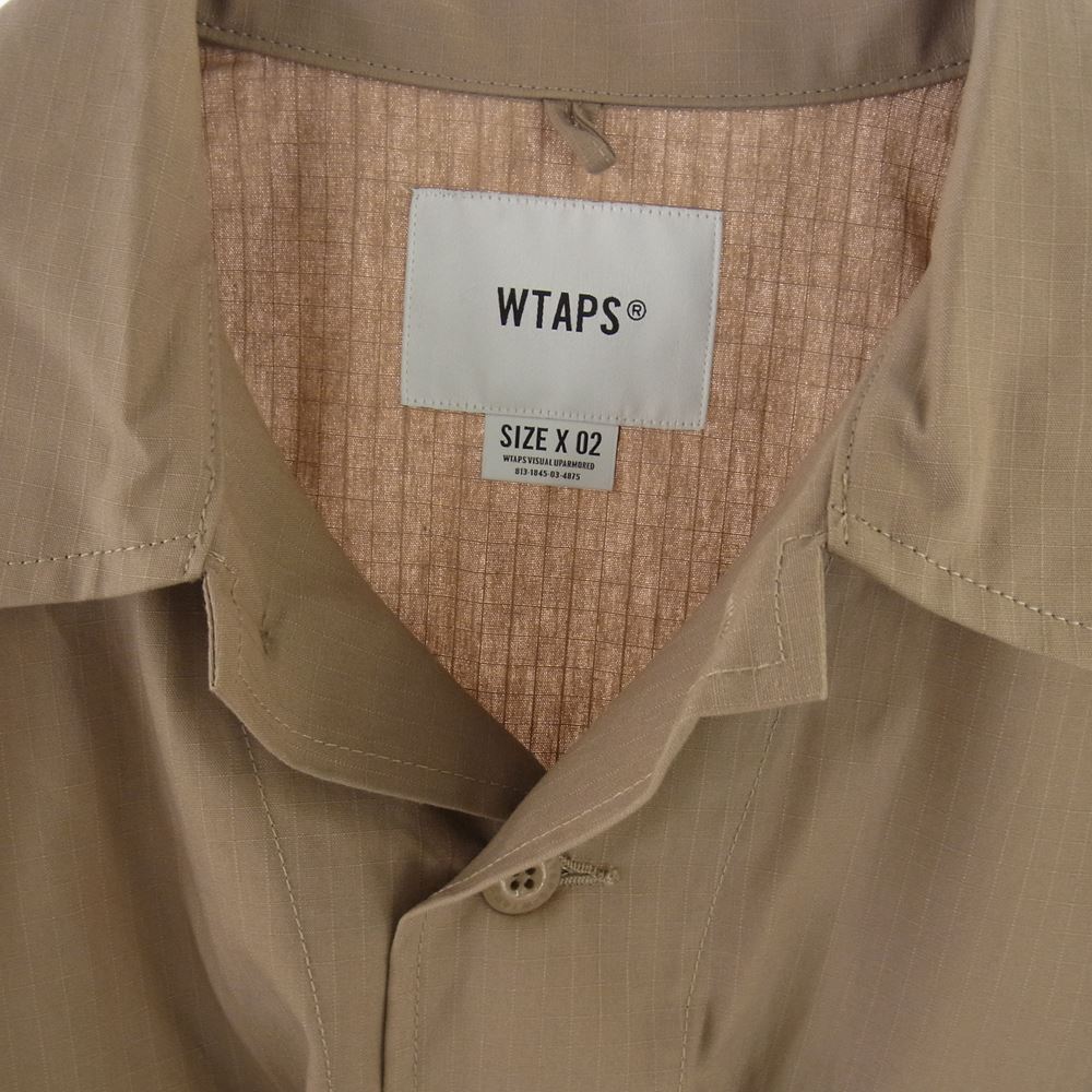 WTAPS ダブルタップス 21AW  212BRDT-SHM03 MODULAR LS COTTON RIPSTOP 再構築 モジュラー コットン リップストップ 長袖 シャツ ジャケット デザートカモ ベージュ系 02【極上美品】【中古】