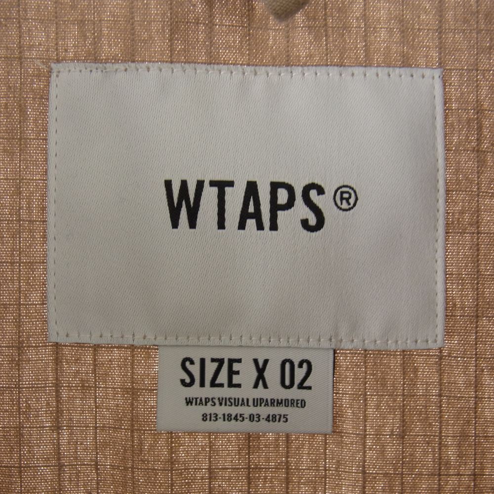 WTAPS ダブルタップス 21AW  212BRDT-SHM03 MODULAR LS COTTON RIPSTOP 再構築 モジュラー コットン リップストップ 長袖 シャツ ジャケット デザートカモ ベージュ系 02【極上美品】【中古】