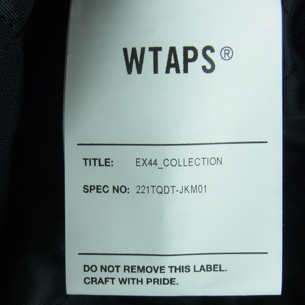 WTAPS ダブルタップス 22SS 221TQDT-JKM01 TEAM JACKET NYLON MA-1 クロスボーン 刺繍 ナイロン MA-1 ジャケット ブルゾン ブラック系 03【美品】【中古】