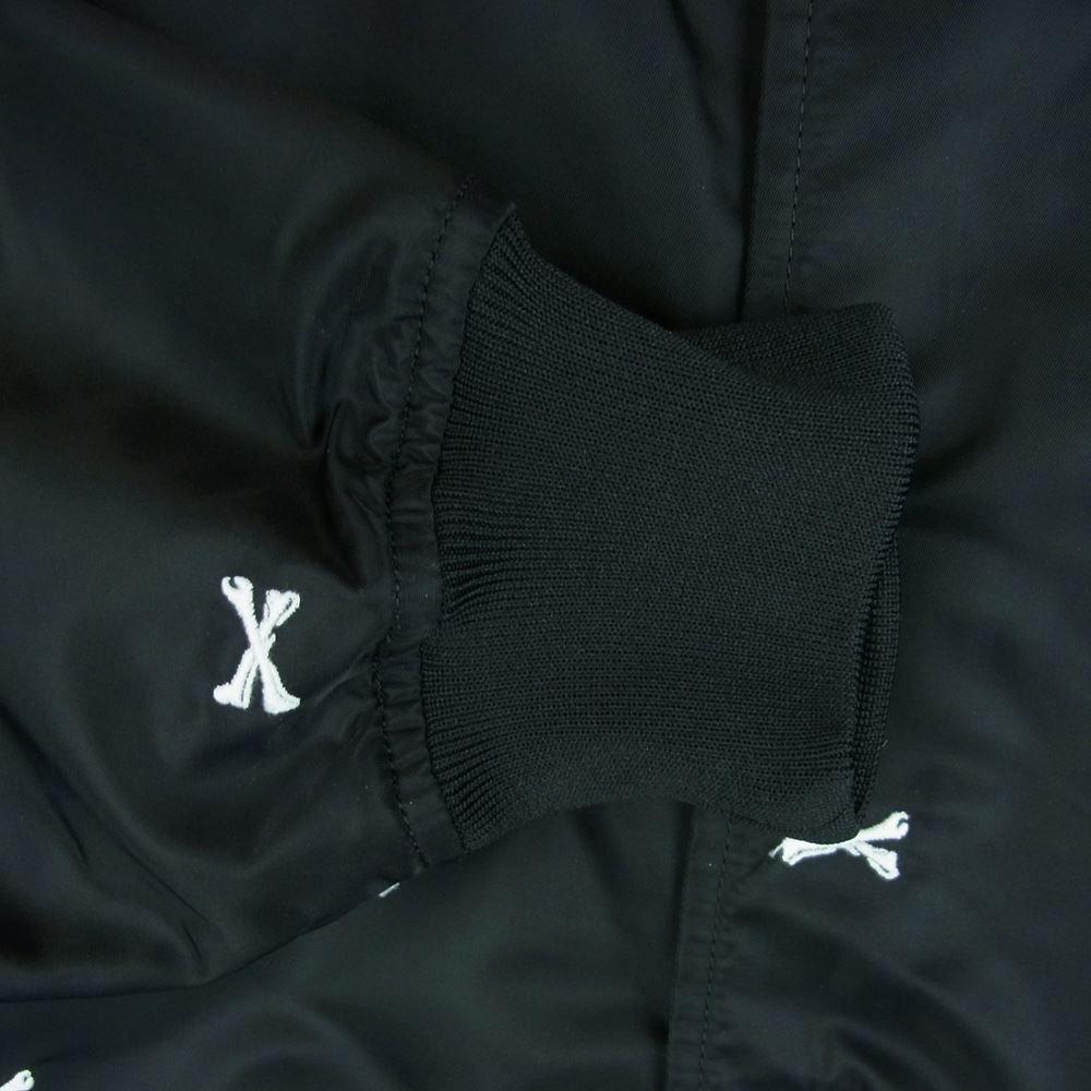 WTAPS ダブルタップス 22SS 221TQDT-JKM01 TEAM JACKET NYLON MA-1 クロスボーン 刺繍 ナイロン MA-1 ジャケット ブルゾン ブラック系 03【美品】【中古】