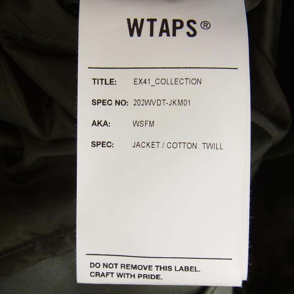 WTAPS ダブルタップス 20AW  202WDT-JKM01 WSFM JACKET ダブル エスエフエム ジャケット カーキ系 SIZE X 02【中古】