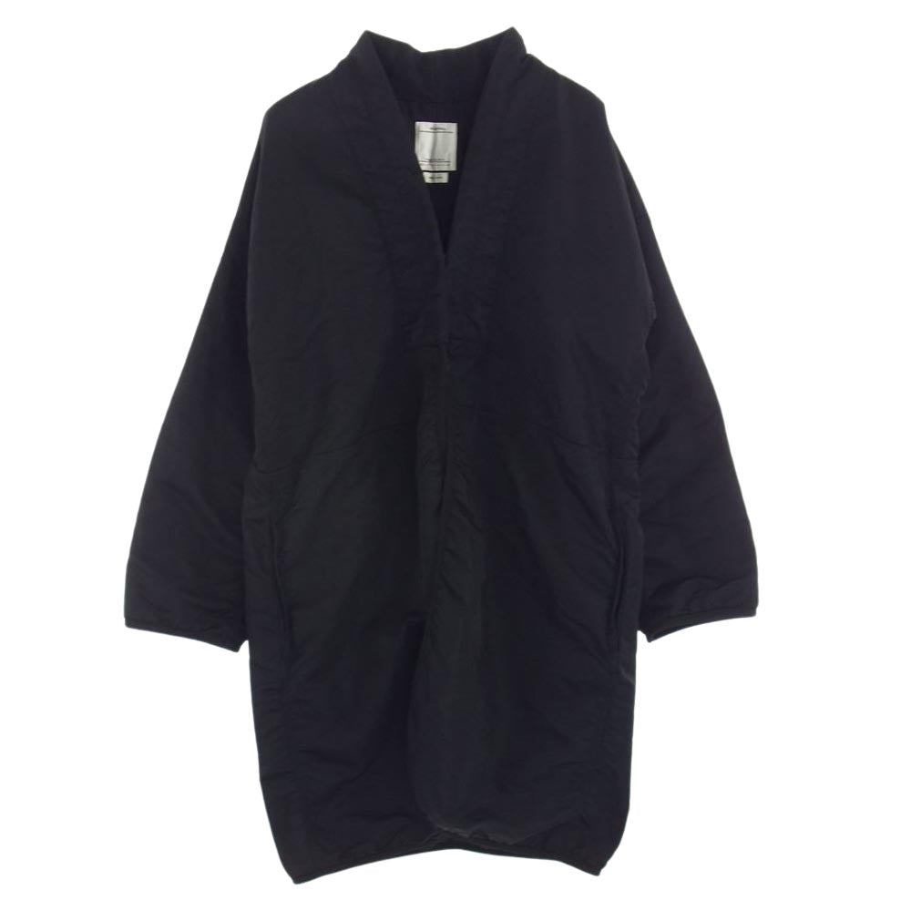 VISVIM ビズビム 19SS 0119105013004 ATTUS MIL COAT 高密度 アーミーナイロンツイル ノーカラーコート 羽織 ブラック系 2【中古】