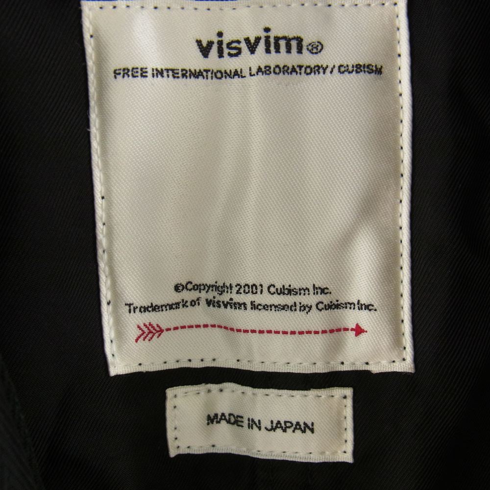 VISVIM ビズビム 19SS 0119105013004 ATTUS MIL COAT 高密度 アーミーナイロンツイル ノーカラーコート 羽織 ブラック系 2【中古】