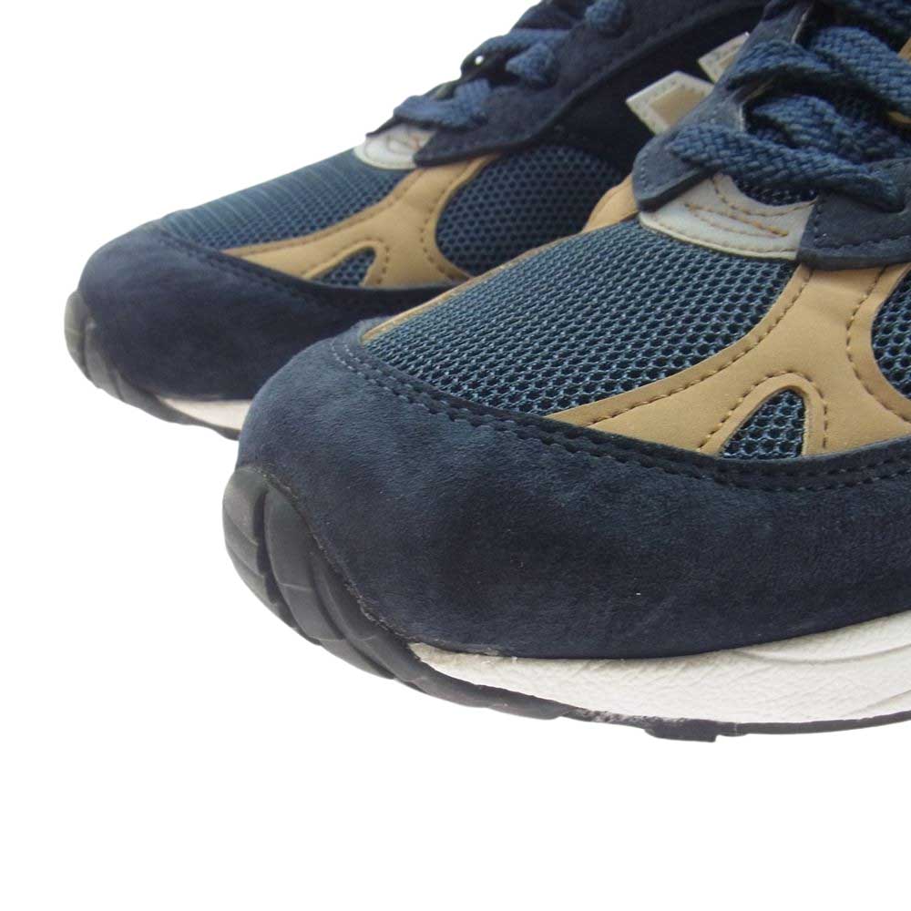 NEW BALANCE ニューバランス M991DNB 英国製 スエード ローカット スニーカー ネイビー ネイビー系 ブラウン系 27.5cm【中古】