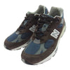 NEW BALANCE ニューバランス M991BNG 英国製 スエード ローカット スニーカー ブラウン ダークブラウン系 ネイビー系 27.5cm【中古】