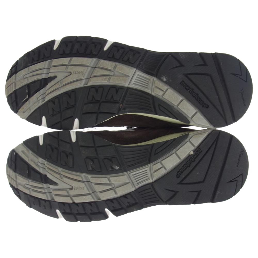 NEW BALANCE ニューバランス M991BNG 英国製 スエード ローカット スニーカー ブラウン ダークブラウン系 ネイビー系 27.5cm【中古】