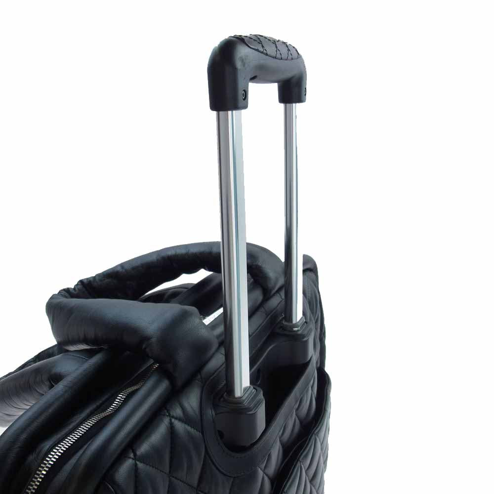 CHANEL シャネル コココクーン マトラッセ キャリーケース バッグ ブラック系 ワインレッド系【中古】