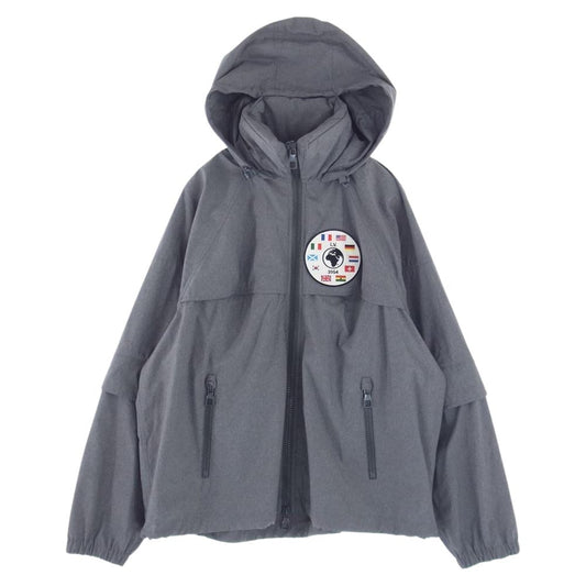 LOUIS VUITTON ルイ・ヴィトン 19AW HHB99W ウィズ フラッグ パッチ ポリフーデット ウインドブレーカー ジャケット グレー系 50【極上美品】【中古】